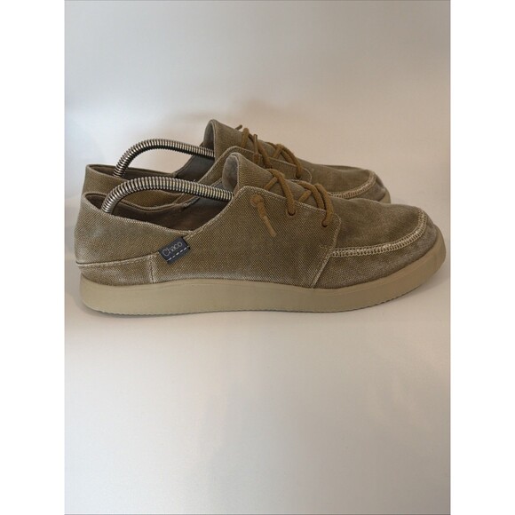 Chaco Men’s Chillos Sneakers Sz 10 Tan Canvas Slip On Shoes Comfort Lightweight main image 4